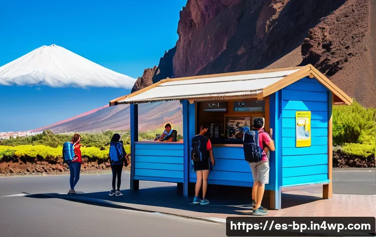 화산 지역 탐방의 비용 절감 팁 - A vibrant scene of a diverse group of young travelers sharing a rental car in front of the Teide Nat...